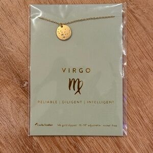 Lucky Feather Virgo Gold Necklace